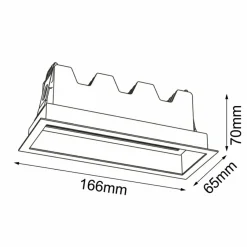 Sklep Kaja Oczko podtynkowe ze światłem LED 10W 3000K ANT 3046 A-GLARE | Kaja