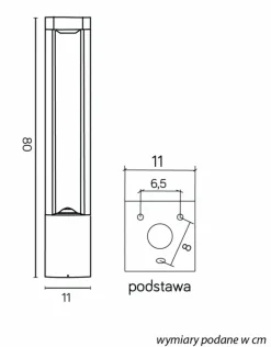 Sklep Kaja Ogrodowa lampa stojąca, oświetlenie drogi FKW-800 z serii FAN KWADRAT | Kaja Ośw