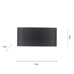 Sklep Kaja Ogrodowy kinkiet LED świecący góra-dół 9488-13 z serii CARLO | Kaja