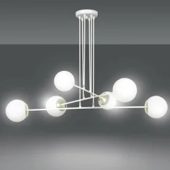 Cheap Okazała biała lampa wisząca z dużym gwintem 967/6 | Kaja Oświetlenie Żyrandole Nowoczesne