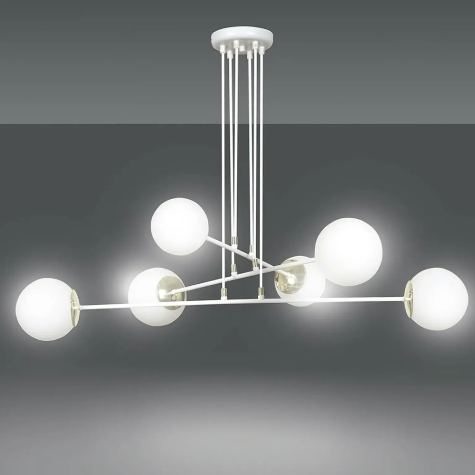 Cheap Okazała biała lampa wisząca z dużym gwintem 967/6 | Kaja Oświetlenie Żyrandole Nowoczesne