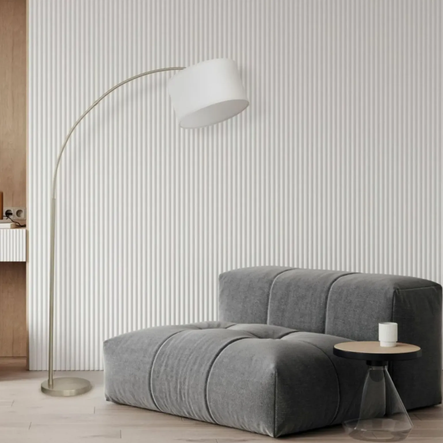 Sklep Kaja Okazała, chromowana lampa stojąca TK 16022 ZENITH WHITE | Kaja