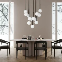 Best Sale Okazała, czarno-biała lampa wisząca TK 10079 MARTIN WHITE | Kaja Żyrandole Nowoczesne