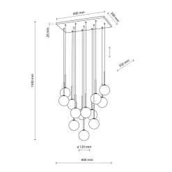 Best Sale Okazała, czarno-biała lampa wisząca TK 10079 MARTIN WHITE | Kaja Żyrandole Nowoczesne