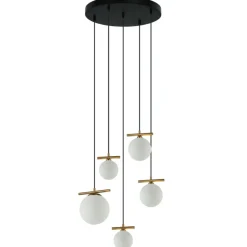 Best Sale Okazała kaskada zwisów z kloszami PND-463325A-BRO+W z serii MERSETA Żyrandole Nowoczesne