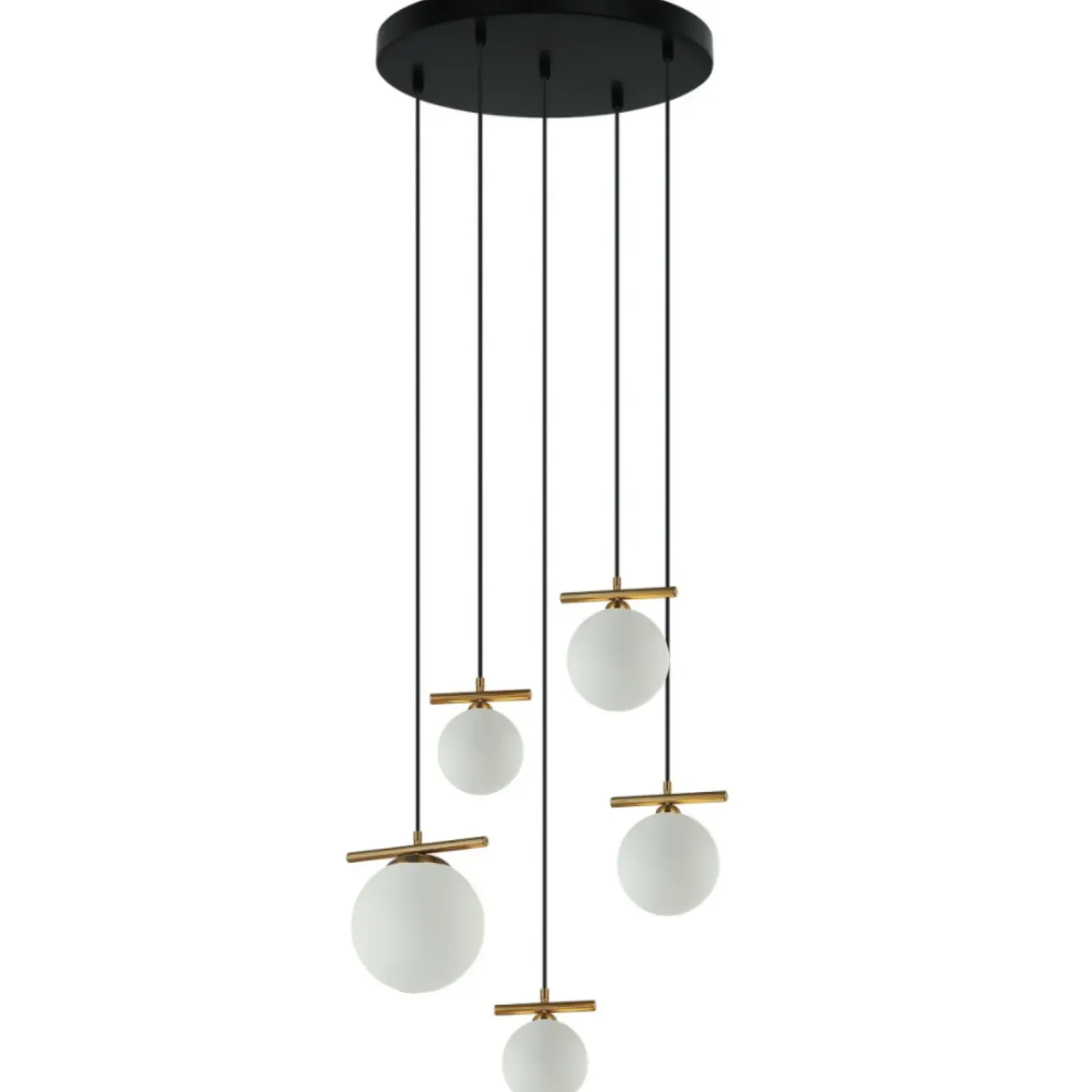 Best Sale Okazała kaskada zwisów z kloszami PND-463325A-BRO+W z serii MERSETA Żyrandole Nowoczesne