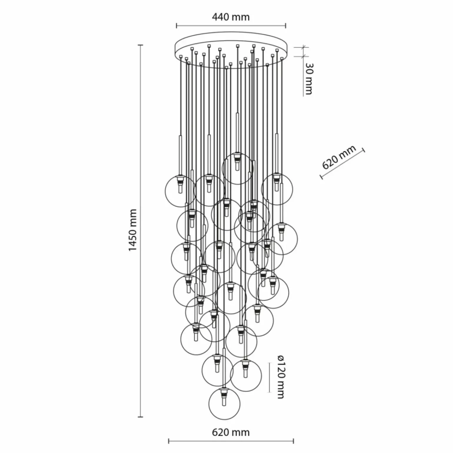 Best Sale Okazała lampa na klatkę schodową TK 10099 NILOS BLACK GOLD | Kaja Żyrandole Nowoczesne