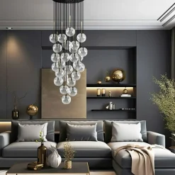 Best Sale Okazała lampa na klatkę schodową TK 10099 NILOS BLACK GOLD | Kaja Żyrandole Nowoczesne