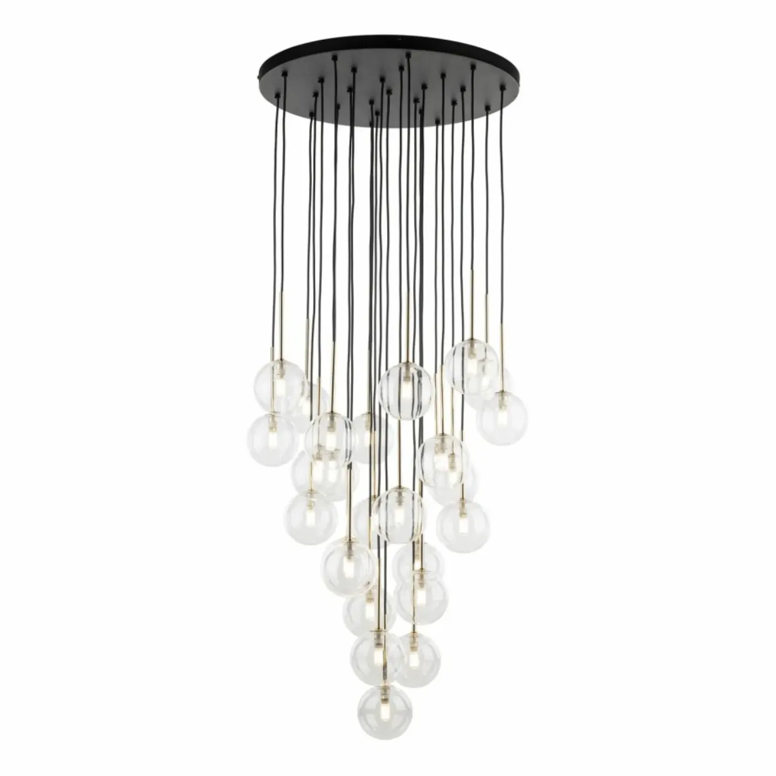 Best Sale Okazała lampa na klatkę schodową TK 10099 NILOS BLACK GOLD | Kaja Żyrandole Nowoczesne