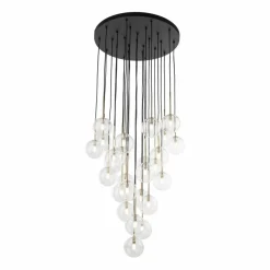 Best Sale Okazała lampa na klatkę schodową TK 10099 NILOS BLACK GOLD | Kaja Żyrandole Nowoczesne
