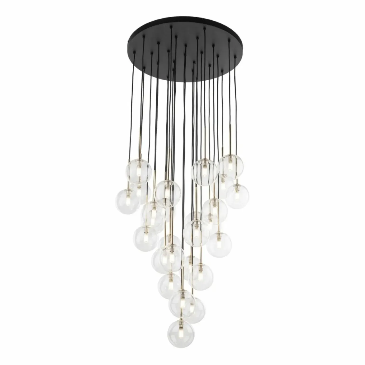 Best Sale Okazała lampa na klatkę schodową TK 10099 NILOS BLACK GOLD | Kaja Żyrandole Nowoczesne