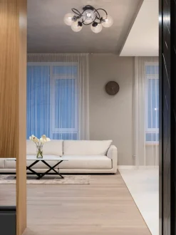 New Okazała lampa sufitowa z bursztynowymi kloszami K-5127 z serii FLORO Żyrandole Nowoczesne