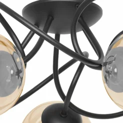 New Okazała lampa sufitowa z bursztynowymi kloszami K-5127 z serii FLORO Żyrandole Nowoczesne