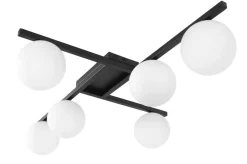 Store Okazała lampa sufitowa z białymi kloszami ⌀12 cm K-5461 z serii KORFU Żyrandole Nowoczesne