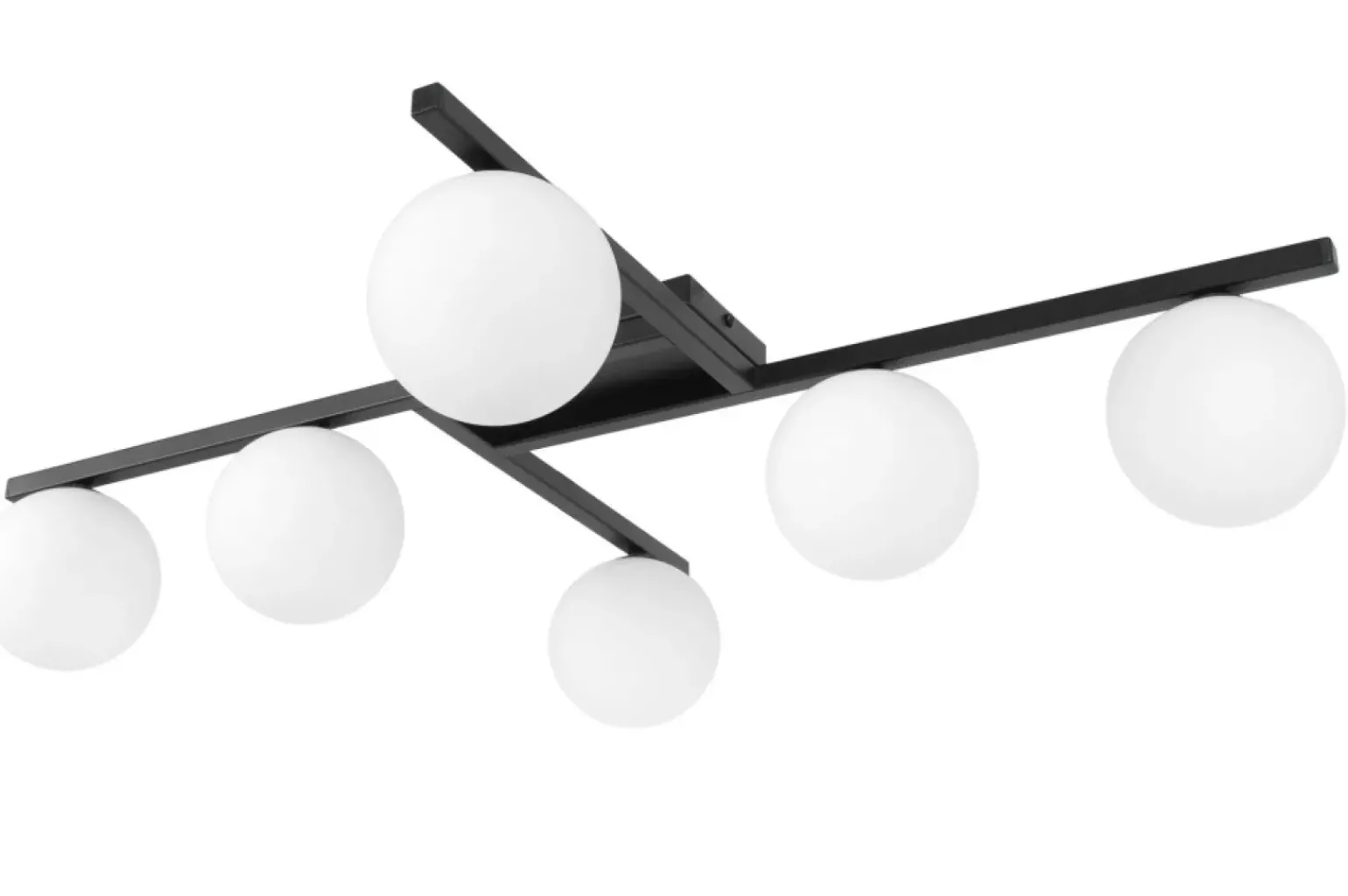 Store Okazała lampa sufitowa z białymi kloszami ⌀12 cm K-5461 z serii KORFU Żyrandole Nowoczesne