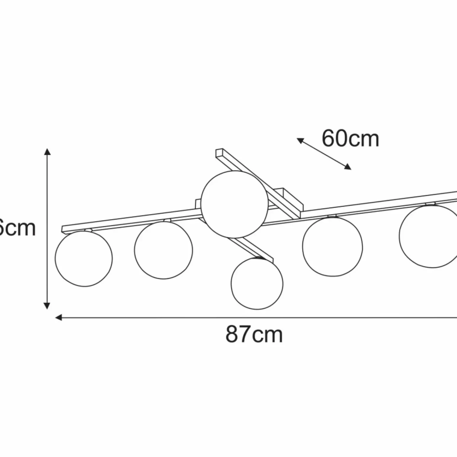 Store Okazała lampa sufitowa z białymi kloszami ⌀12 cm K-5461 z serii KORFU Żyrandole Nowoczesne