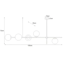 Store Okazała lampa sufitowa z matowymi kloszami K-4738 | Kaja Oświetlenie Żyrandole Nowoczesne