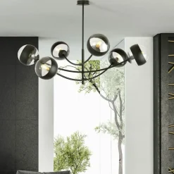 Fashion Okazała lampa sufitowa z ozdobnymi kloszami 1101/6 HUNTER | Kaja Żyrandole Nowoczesne