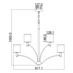 Hot Okazała lampa wisząca FE-PROSPECT-PARK9 z serii PROSPECT PARK Żyrandole Nowoczesne
