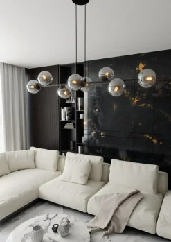 Hot Okazała lampa wisząca z kulistymi kloszami 875/8 | Kaja Oświetlenie Żyrandole Nowoczesne