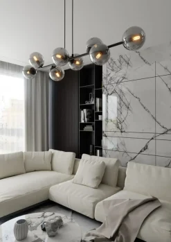 Hot Okazała lampa wisząca z kulistymi kloszami 875/8 | Kaja Oświetlenie Żyrandole Nowoczesne