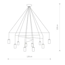 Hot Okazała lampa wisząca z mosiężnymi oprawkami 7954 | Kaja Oświetlenie Żyrandole Nowoczesne