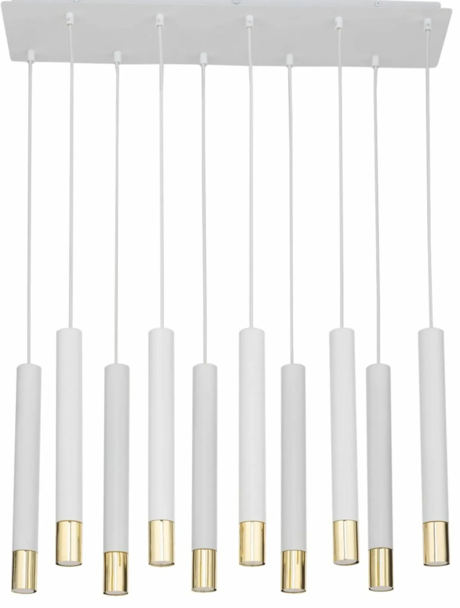 Cheap Okazała lampa z biało-złotymi tubami SIG 33392 z serii SOPEL GRAND Żyrandole Nowoczesne