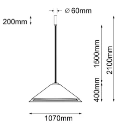Best Sale Okazała, ledowa lampa wisząca do salonu ANT 5050 PONTE | Kaja Żyrandole Nowoczesne