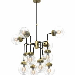 Cheap Okazała, złota lampa sufitowa, kuliste klosze LX 1890 z serii HYDRO Żyrandole Nowoczesne