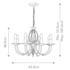 Sklep Kaja Okazała złota lampa wisząca glamour AG8-AGED-BRASS z serii AEGEAN