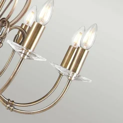 Sklep Kaja Okazała złota lampa wisząca glamour AG8-AGED-BRASS z serii AEGEAN