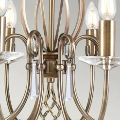 Sklep Kaja Okazała złota lampa wisząca glamour AG8-AGED-BRASS z serii AEGEAN