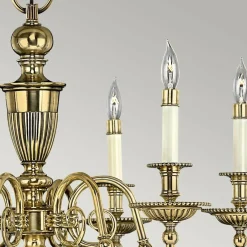 Sklep Kaja Okazały żyrandol w kolorze mosiądzu HK-CAMBRIDGE6 z serii CAMBRIDGE