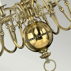 Sklep Kaja Okazały żyrandol w kolorze mosiądzu HK-CAMBRIDGE6 z serii CAMBRIDGE