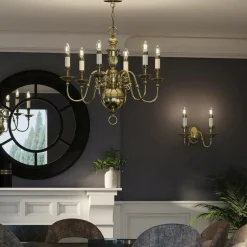 Sklep Kaja Okazały żyrandol w kolorze mosiądzu HK-CAMBRIDGE6 z serii CAMBRIDGE