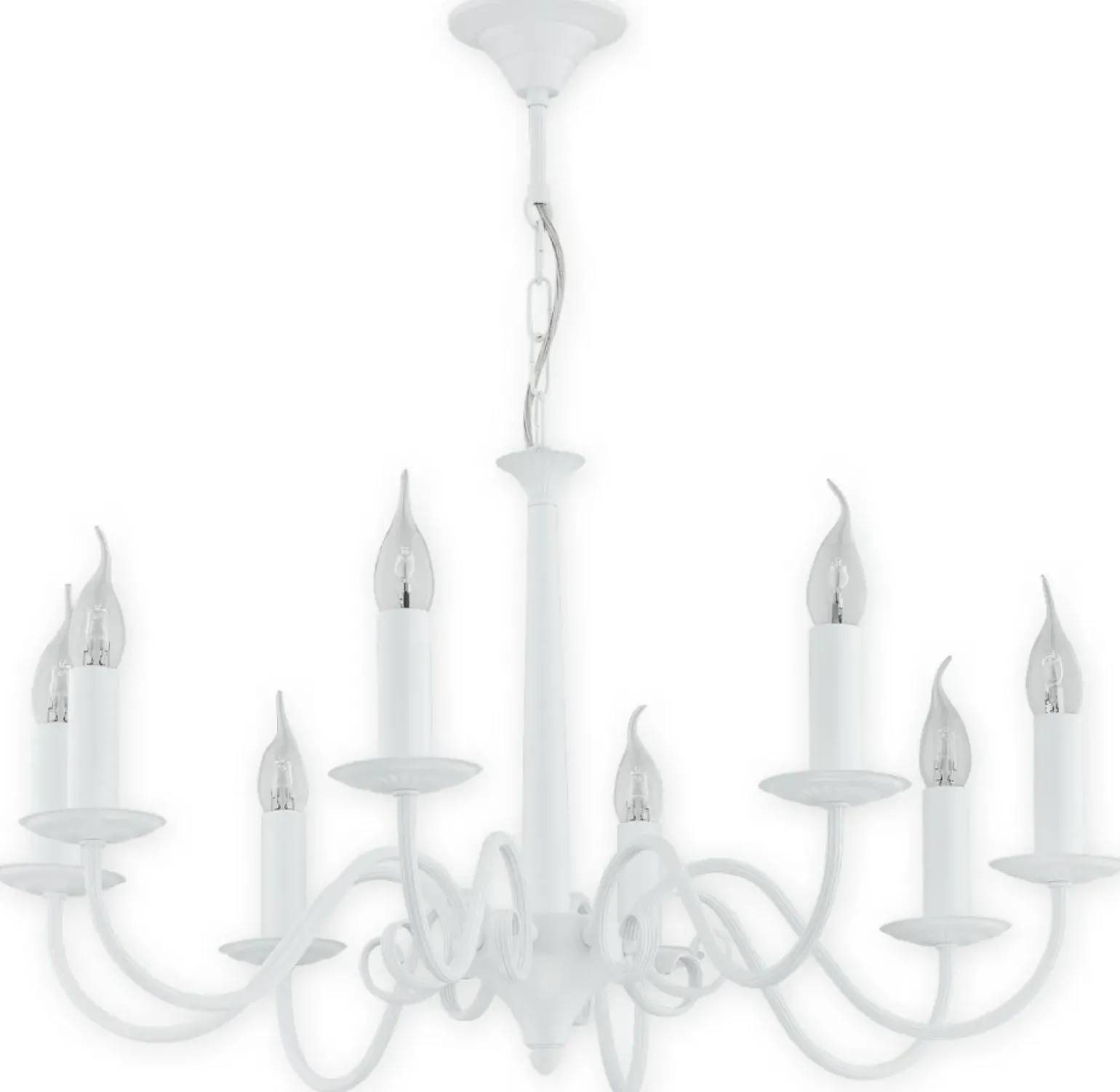 Sklep Kaja Okazały żyrandol z regulacją wysokości O2898 W8 BIA | Kaja Oświetlenie