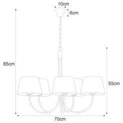 Sklep Kaja Okazały żyrandol z regulowaną wysokością K-4336 | Kaja Oświetlenie