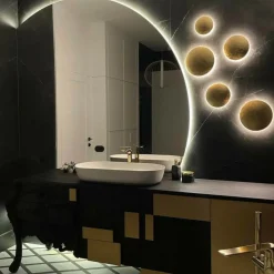 Sklep Kaja Okrąg ścienny ⌀21cm LED LP-8102/1C-12W BK PLATILLO | Kaja Oświetlenie