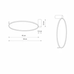 Sklep Kaja Okrąg LED mocowany natynkowo ⌀50cm 4000K 10930 CIRCOLO LED | Kaja