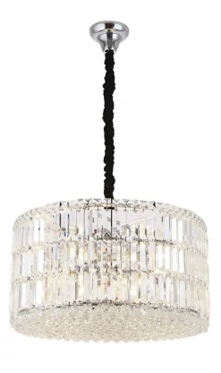 Store Okrągła, kryształowa lampa do salonu MX P0267 PUCCINI | Kaja Żyrandole Nowoczesne