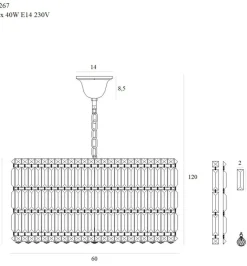 Store Okrągła, kryształowa lampa do salonu MX P0267 PUCCINI | Kaja Żyrandole Nowoczesne
