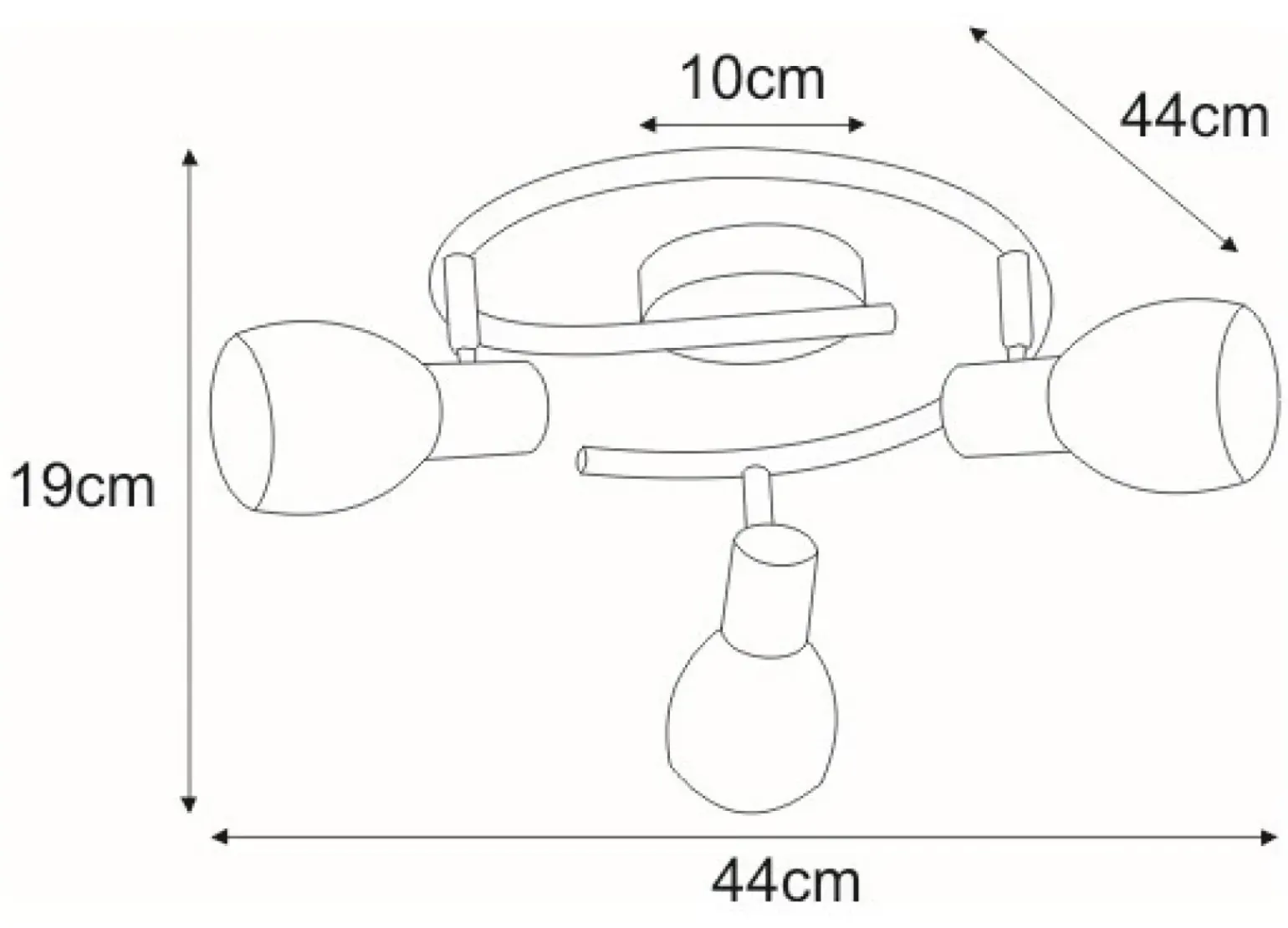Clearance Okrągła lampa sufitowa do sypialni K-8001/3G EMBO | Kaja Oświetlenie Żyrandole Nowoczesne