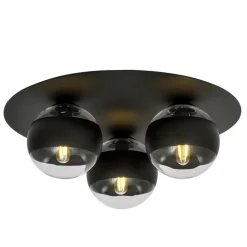 New Okrągła lampa sufitowa, plafon z 3 kloszami 1129/3 SOLAR | Kaja Żyrandole Nowoczesne