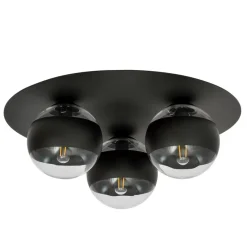 New Okrągła lampa sufitowa, plafon z 3 kloszami 1129/3 SOLAR | Kaja Żyrandole Nowoczesne