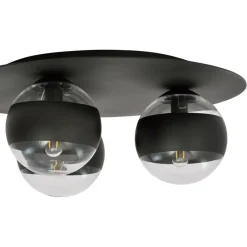 New Okrągła lampa sufitowa, plafon z 3 kloszami 1129/3 SOLAR | Kaja Żyrandole Nowoczesne