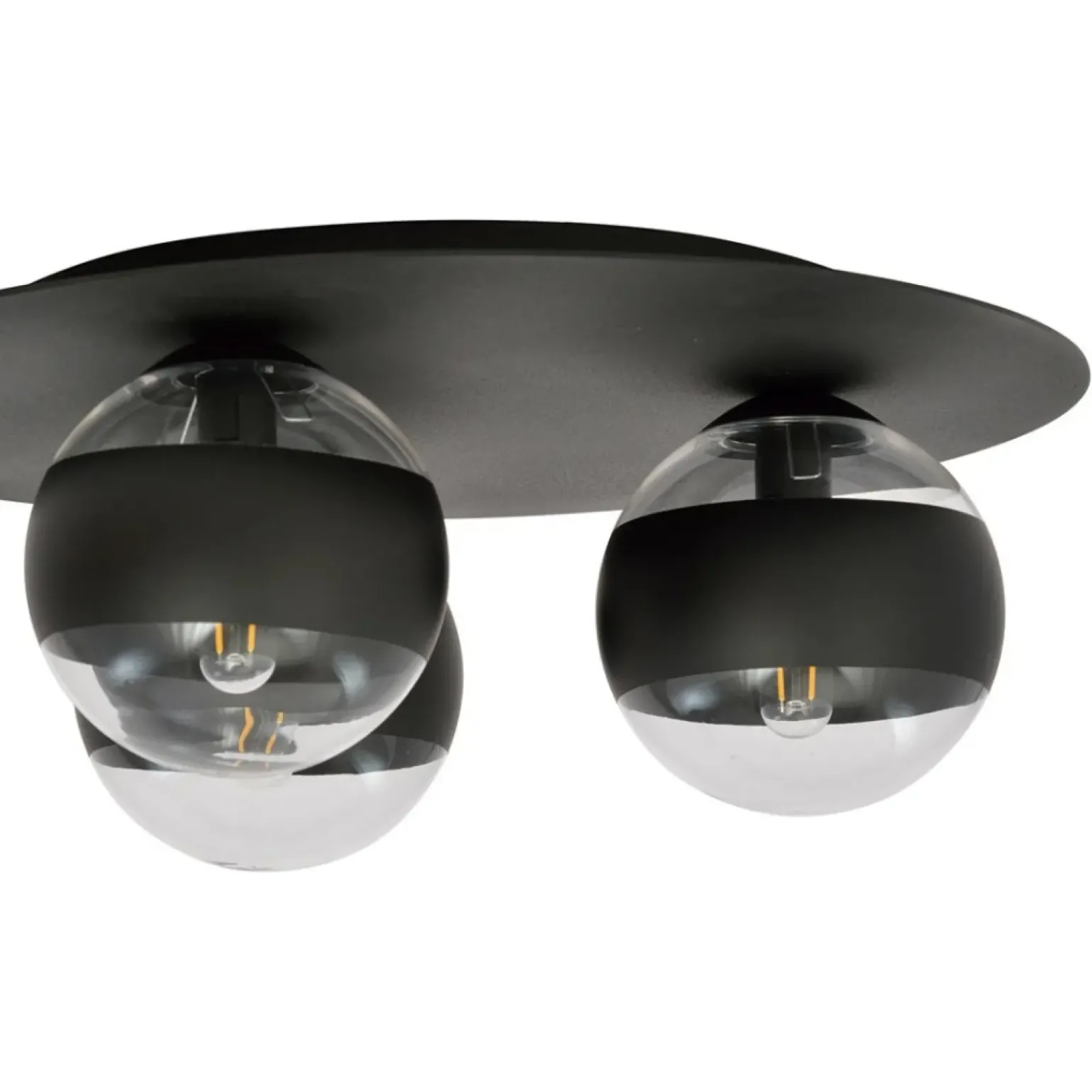 New Okrągła lampa sufitowa, plafon z 3 kloszami 1129/3 SOLAR | Kaja Żyrandole Nowoczesne