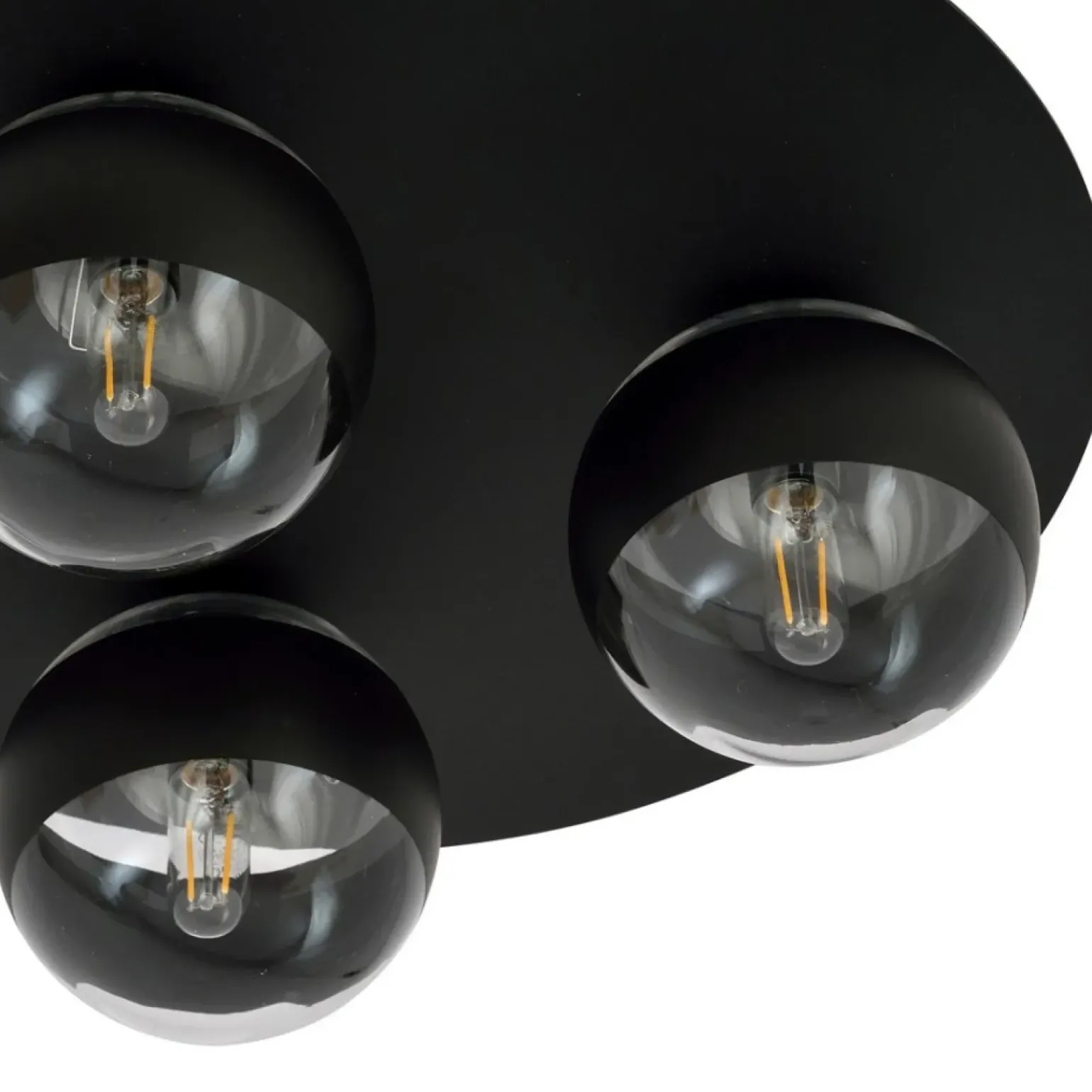 New Okrągła lampa sufitowa, plafon z 3 kloszami 1129/3 SOLAR | Kaja Żyrandole Nowoczesne
