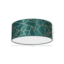 Sklep Kaja Okrągła lampa sufitowa w kolorze zieleni MLP7577 z serii ZIGGY | Kaja Oświetleni