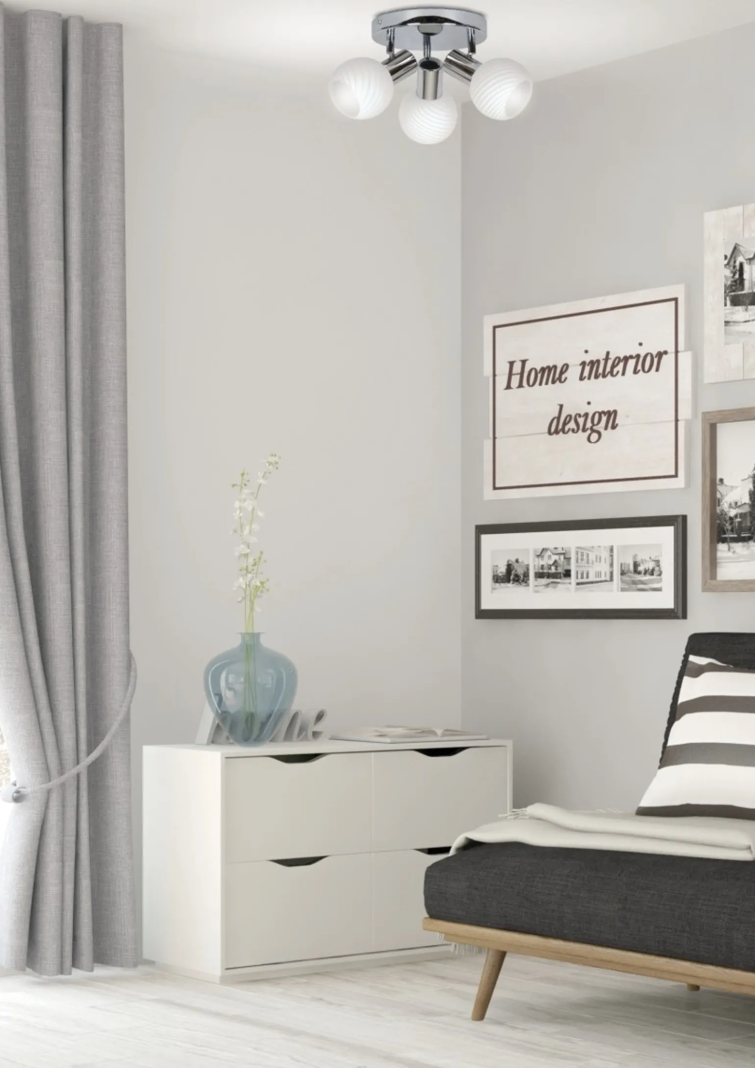 Sklep Kaja Okrągła lampa sufitowa z 3 kloszami 98-10940 TURNO | Kaja Oświetlenie