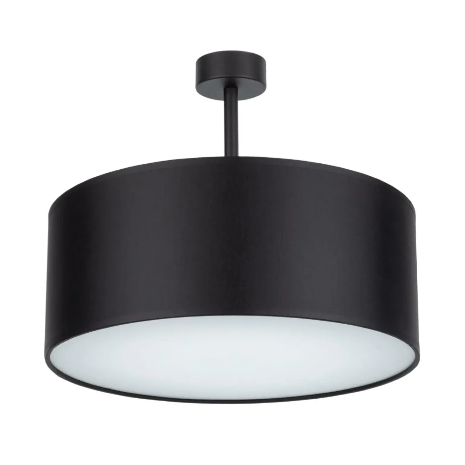 Store Okrągła lampa sufitowa z czarnym abażurem TK 4246 RONDO | Kaja Żyrandole Nowoczesne